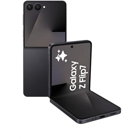 Samsung Galaxy Z Flip7 512GB - Móvil con IA, Diseño Plegable, Pantalla Amplia, Cámara Selfie 50MP, Procesador 3nm, Memoria 12GB, Negro Oscuro, Garantía 3 Años + 1 año Extra (Versión Española)