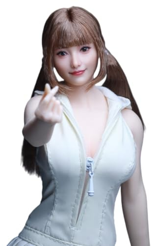 HiPlay Z6TOYS Asiatico Occhi Mobili Sorridente Femminile Tiantian ZC021F Testa Scultura Accessorio 1/6 Scala Adatto Action Figure