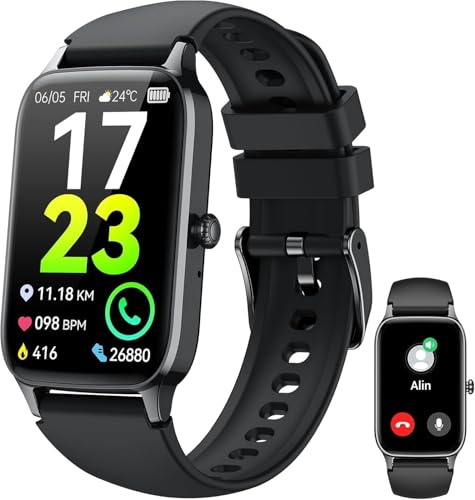 Soudorv Smartwatch Herren Damen, 1,57 HD Fitnessuhr Herren mit Telefonfunktion, Wasserdicht Aktivitätstracker 110+ Sportmodi, Fitness Tracker mit Schlafmonitor Schrittzähler, Watch for Android/iOS