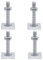 Nuyoah T-Nut Adapter Dachbox Nutensteine Dachträger Nutsteine Set T-Nut M6 x 35mm Nutsteine für Relingträger Kompatibel zu Thule mit Muttern Unterlegscheiben, 4Stk (4)