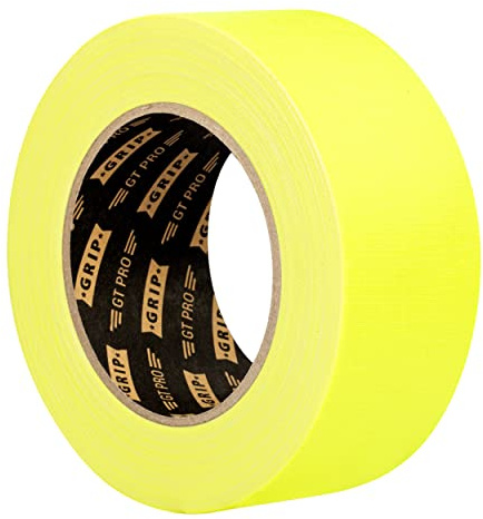 GRIP Eventbasics GT PRO Tape Neongelb, Gewebeband 50 mm x 25 m, Markieren, Reparieren, Tape Art