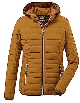 G.I.G.A. DX Damen Steppjacke/Casual Funktionsjacke in Daunenoptik mit abzippbarer Kapuze Uyaka, dark curry, 40, 28041-000