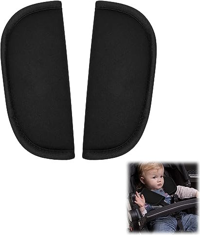 Car Seat Strap Pads, 2 PCS Baby Stroller Car Seat Strap Covers Universal Pushchair Strap Pads Seat Belt Pads for Kids Car Seatbelt Strap Covers Soft Seat Belt Cushion for Newborns Infants and Kids