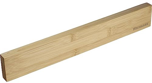Westmark Bloc à couteaux Nature – barre magnétique de haute qualité pour couteaux et ciseaux de cuisine, sûre et facile à utiliser, matériel d'assemblage inclus – bois, sans BPA