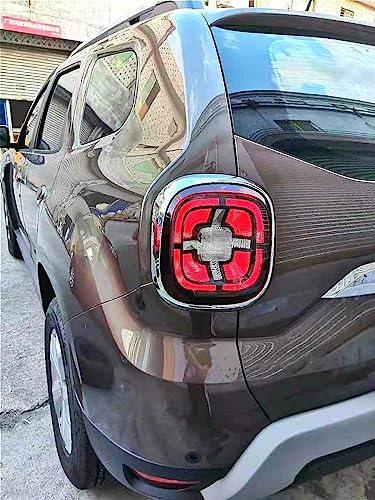 OUSIKA ABS, 2pcs Car Taillight Decoration Frame, Protective Cover, Exterior Decoration Accessories, For Renault Dacia Duster 2018-2021
