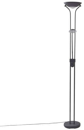 Lindby LED Stehlampe Josefin dimmbar (Modern) in Schwarz aus Metall (2 flammig,) - Wohnzimmerlampe Stehleuchte Floor Lamp Deckenfluter Standleuchte Wohnzimmerleuchte