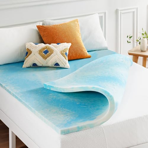 Best Price Mattress Swirl Gel AeroBreeze - Cubrecolchón de Espuma viscoelástica (5 cm, Doble Capa)