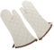 Garneck 1 Paar Backhandschuhe Handschuhe für den Raucherhandschuhe Verbrühschutz-Grillhandschuh verdickte Fäustlinge Handschuhe zum Backen rutschfest Mikrowelle Küchenwaren Baumwolle Weiß