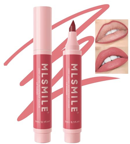 Erinde Wasserfester Matte Marker Lipliner, Long Lasting Tattoo Lip Liner, Hochpigmentierter Lippenkonturendtift, Permanent Smooth Lipliner Pencil, Natürlicher Lippenstift, Max Factor Lip Makeup Stift