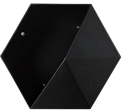 MINGZHE Wandpflanzgefäße für Pflanzen Im Freien, Wandbehang-Pflanzgefäß, Wandvase, Wandpflanzgefäß-Regal, Blumenpflanzen-Sukkulenten, Schwebende Dekoration, Hängende Geometrische(Schwarz)