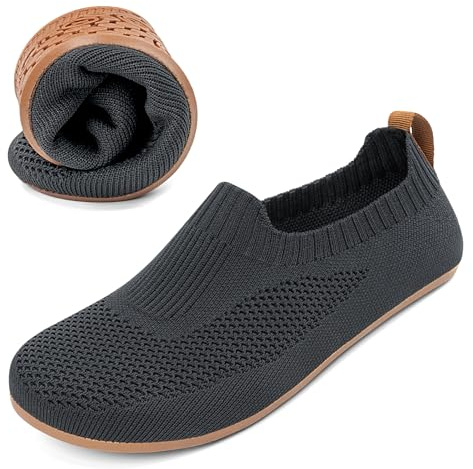 KOWAYI Chaussons Homme Antidérapantes Pantoufles Atmungsaktiv Confort d'intérieur Slippers Semelle en Caoutchouc Unisex Maison Chaussures | Pantoufles fermées unisexes comme pantoufles à enfiler avec mousse à mémoire de forme pour un confort de marche doux à