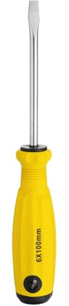 sourcing map SL6 Flat Head Slotted Screwdriver 8.5 Magnetic 3.9 CR-V | Screwdrivers,with Ergonomic Handle,for DIY Repairing,Yellow