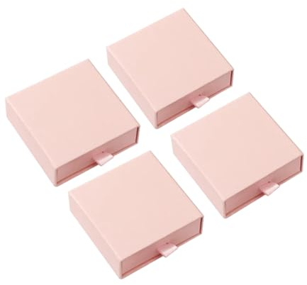 MSLSOZ 4 caja de joyería rosas, terciopelo para pulsera, joyería en caja negra, regalo de terciopelo, tapas de cartón