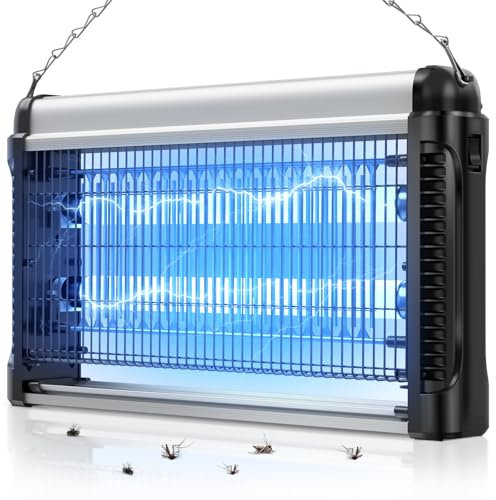 Seseno Insektenvernichter Elektrisch, 2500V 20W, Mückenlampe mit 2 UV-Licht, Innenbereich Mückenfalle, Praktisches Hakendesign, Nsektenfalle Ungiftig Geruchsneutral, Geeignet für Büro, Haus