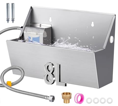 Abbeveratoio Automatico per Cani, Distributore di Ciotola D'acqua per Cani a Riempimento Automatico da 8 L, Abbeveratoio per Bestiame All'aperto per Animali da Fattoria, Cavallo, Pollo e Pollame