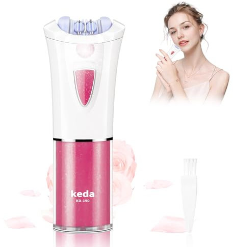 Epilator for Women Face - Facial Epilator for Women with LED - Smooth Glide Epilators for Woman Face - Cordless Hair Removal for Face/Legs/Arms/Fingers/Bikini Area/Chin/Lip Electric Hair Remover