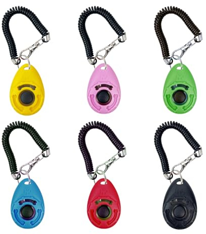 IDNVFY 6 Allenatore per Animali Domestici, Strumenti per Gli Aiuti per Addestramento per Cani, Clicker di Addestramento per Cani, Forniture per Animali Domestici (Multicolori).