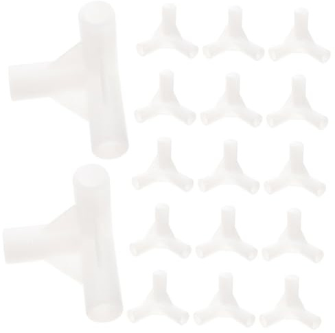 Toyvian 24 pièces Connecteurs de Tente Plastique Détachées Robustes pour Arceaux de Tente Camping Accessoires pour Pavillon Jardin et Auvent Fixation Voies et Portable