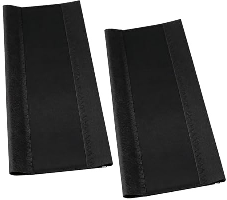 Lot de 2 protections de base de chaîne de vélo en néoprène noir - Protection de cadre pour VTT - Vélo de route - Accessoire de vélo pour protéger la chaîne du cadre