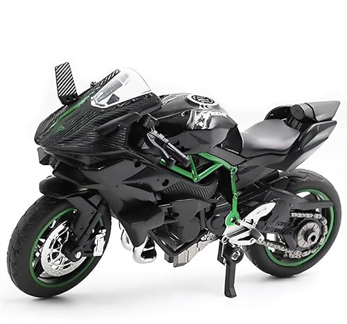 Alloy Motorbike Toy Highly Simulation Motorbike Model Pull-Back Vehicle Toy For Child Intellectual Toy Gift Set Motorcycle Model Alloy Collection Hobby Toy Gift Racing Model Decoration - Black