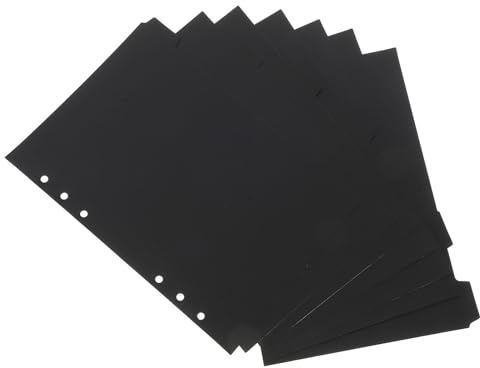 DOITOOL 14 Separadores de Índice para Carpeta A5 de Pp Negro, Organizador Práctico para Archivos y Planificadores, Separación Rápida de Documentos