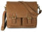 Jahn-Tasche Lässige Vintage Umhängetasche Messenger Bag Größe M aus Leder, für Damen und Herren, Cognac-Braun, 439