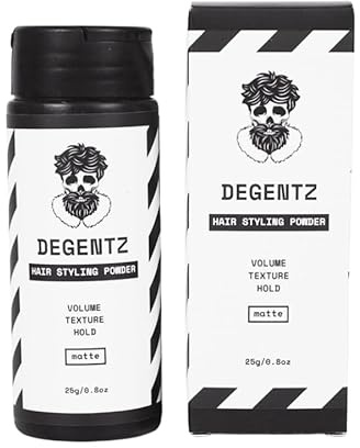 DEGENTZ King Sized Hair Styling Powder - Volumizing and Mattifying Hold (0.8oz / 25g) - Add Life and Texture without Grease - Non-Sticky, Natural Look