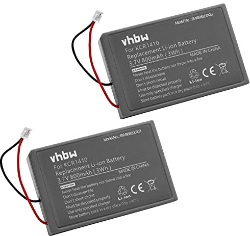vhbw 2X Akku kompatibel mit Sony PS4 Dualshock Controller V2 Controller (800mAh, 3,7V, Li-Ion)