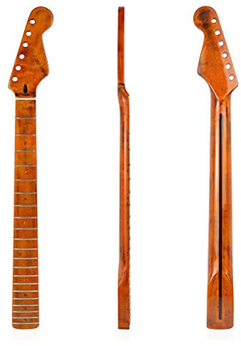 POXIAO E-Gitarrenhals 22 Bund Ahorn Gitarrenhals Griffbrett Kompatibel ST E-Gitarre
