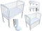 Micoland Mobiles Beistellbett Babybett 90x40 cm massiv mit Matratze und wasserdichtem Matratzenschutz