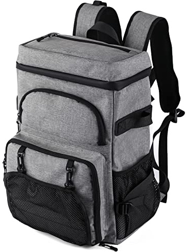 DEWUR Sac à dos isotherme imperméable avec décapsuleur pour pique-nique, camping, plage, randonnée, voyage, shopping - 35 l