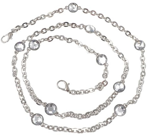 Operitacx Catena per Borsa Argento 45.7 Pollici con Fibbie Facili da Montare Accessorio in Metallo Leggero per Sostituzione Tracolla Decorazione Borse Fai-da-Te Mini Borse Senza Manici