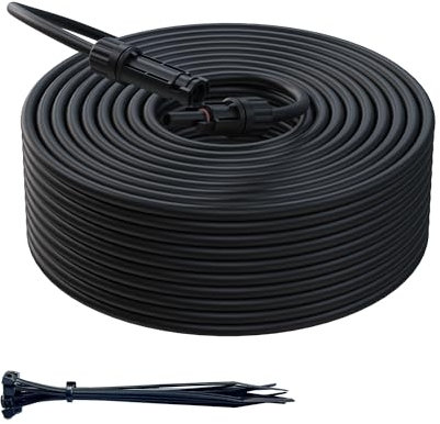 10AWG Solar Panel Extension Cable 328ft Tinned Copper with Connector for RV