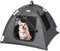 Babyezz Hunde/Katzenzeltbett, Wasserdichtes Tipi Zelt,Atmungsaktives,Waschbares Hundehaus Für Drinnen Und Draußen,Tragbares Hundehöhle/Katzen Höhle,Für Kätzchen,Welpen (Grau, S)