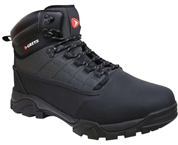Greys Tail Fishing Boots | Lightweight Durable Fishing Wading Boots with Directional Grip Sole | Saltwater Resistant Eyelets | Non-Slip Outer Sole | Cleated Design | UK 8-9 | EU 42/43
