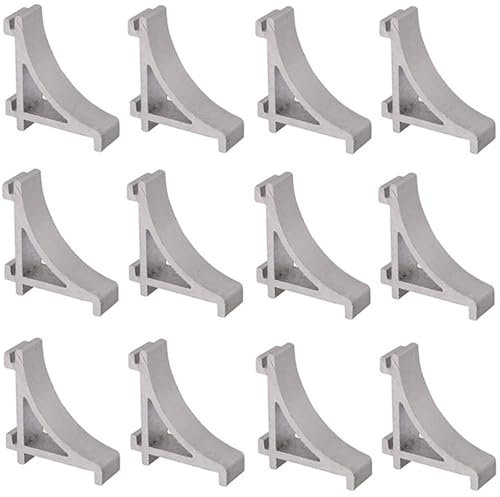 12 Pcs Refrigerator Shelf Clips Silver Fridge Cooler Shelf Support Replacement Freezer Shelf Clip for Refrigerator Cooler Freezer Fridge Shelves Kitchen
