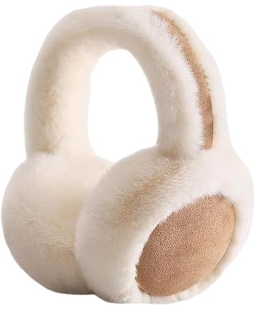 WUFGWBD 1 Piece Plush Earmuffs, Camel Color, Unisex, Winter Warm Earmuffs, Foldable & Storage Ear Warmers