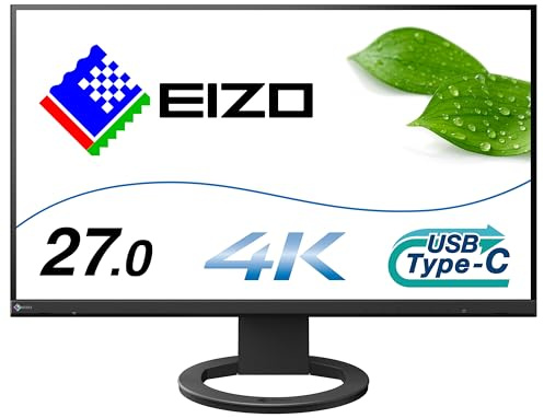 EIZO FlexScan Mit FlexStand LED-Monitor 68,5 cm 27 Zoll 3840 x 2160 4K IPS 350 cd/m² 1000:1 6 ms HDMI DisplayPort USB-C Lautsprecher Schwarz