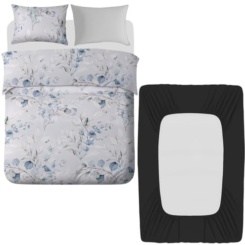 Lazzaro 4 Pcs King Size Duvet Cover Sets - Premium Microfiber Bedding Sets | Microfibre Quilt Cover, Wrinkle Resistant, Reversible, Zipper Closure, King (230 x 220 cm), Hotel Quality ,Comfortable Sleep,