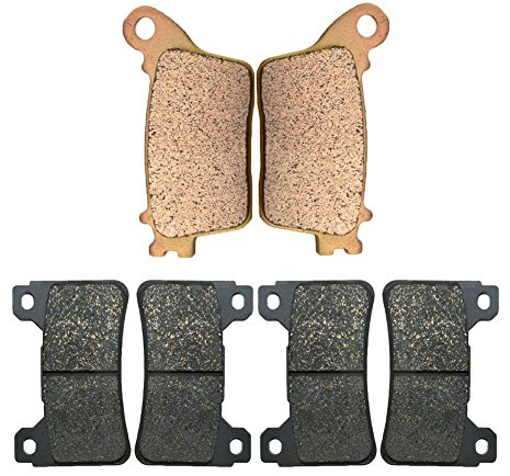 AHL-Kit Motocicleta Pastillas de freno para CBR1000RR CBR1000 RR 2006-2015 (Semi metal+Cobre sinterizado)
