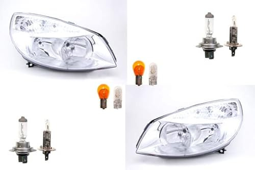 Johns, compatible con faros delanteros Renault Scenic II 06/03-08/06 + juego de lámparas. Set izq. rec.