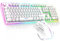 SPIRIT OF GAMER x MK600 | Pack Clavier Souris Sans Fil Blanc Rechargeable RGB | Layout AZERTY Français Rétroéclairé | Gaming Keyboard Semi Mecanique | Wireless Mouse 4800 DPI | PS4/PS5, PC, Xbox