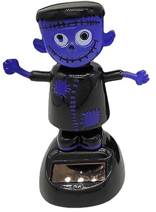 Figure a energia solare oscillante per Halloween, giocattolo da danza a energia solare, divertente statuetta decorativa per cruscotto auto