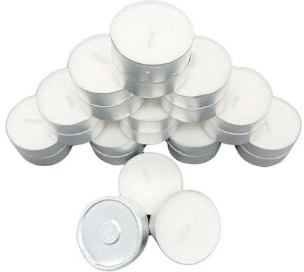 Kiloware Tealight con 4 ore di durata – Lumini non profumati in 1 kg, 3 kg, 5 kg e 10 kg – Per portacandele, lampade aromatiche, gastronomia e decorazione