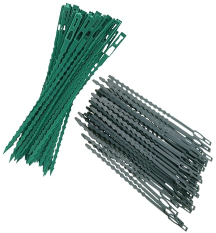 VERDANVERSE 300 Pezzi Fascette da Giardino Regolabili Legacci per Piante in Plastica Flessibili e Supporto Resistenti per Arbusti e Rampicanti con Design Spina di Pesce
