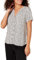 Amazon Essentials Women's Relaxed-Fit Short-Sleeved Woven Blouse, Mini Leopard, L