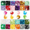24 Farben 21600Pcs Pailletten zum Basteln, 5mm Glitzer Pailletten zum Aufnähen mit Box, Bunte Pailetten zum Nähen Aufkleben Auffädeln, Bastel Glitzer Set für DIY Kunsthandwerk Herstellung