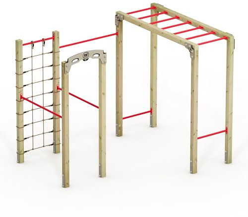 Wickey Fitnessgerät - Fit Base 820 - Outdoor Fitnessstudio, Gym für Zuhause, Klettern und Sport für Jugendliche und Erwachsene im Garten mit Klimmzugstange