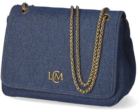 L.CREDI Damen Schultertasche/Umhängetasche MAREIKE Blau Textil-Synthetik-Mix, Größe:-, Farbauswahl:blau