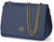 L.CREDI Damen Schultertasche/Umhängetasche MAREIKE Blau Textil-Synthetik-Mix, Größe:-, Farbauswahl:blau
